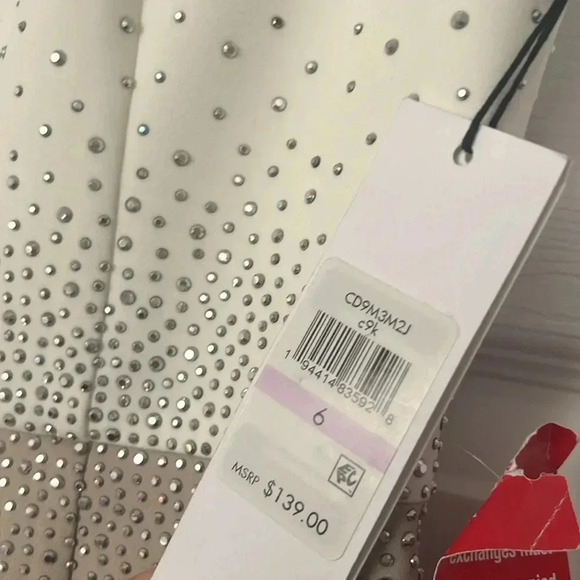 Calvin Klein Rhinestones Embellished Dress Size 6 - Picture 10 of 10